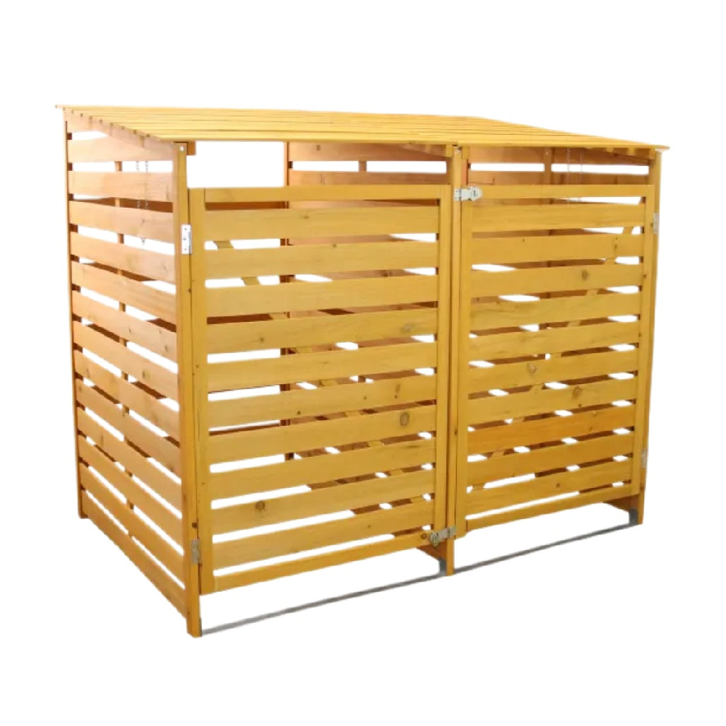 木製ストレージシェッド - ガーデンやパティオの収納用 - 主材質は木 - 120 x 80 x 100