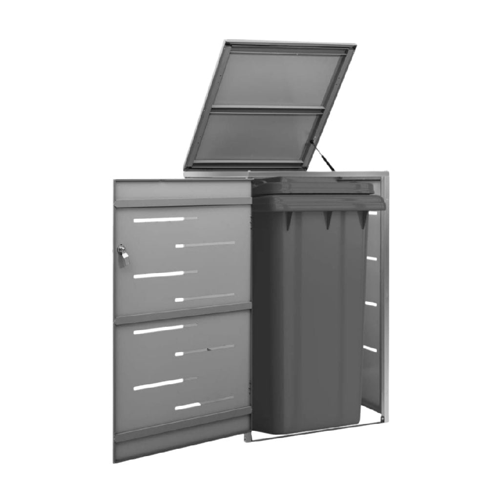 ゴミ箱収納ボックス屋外用メタル製 - 80 x 60 x 110