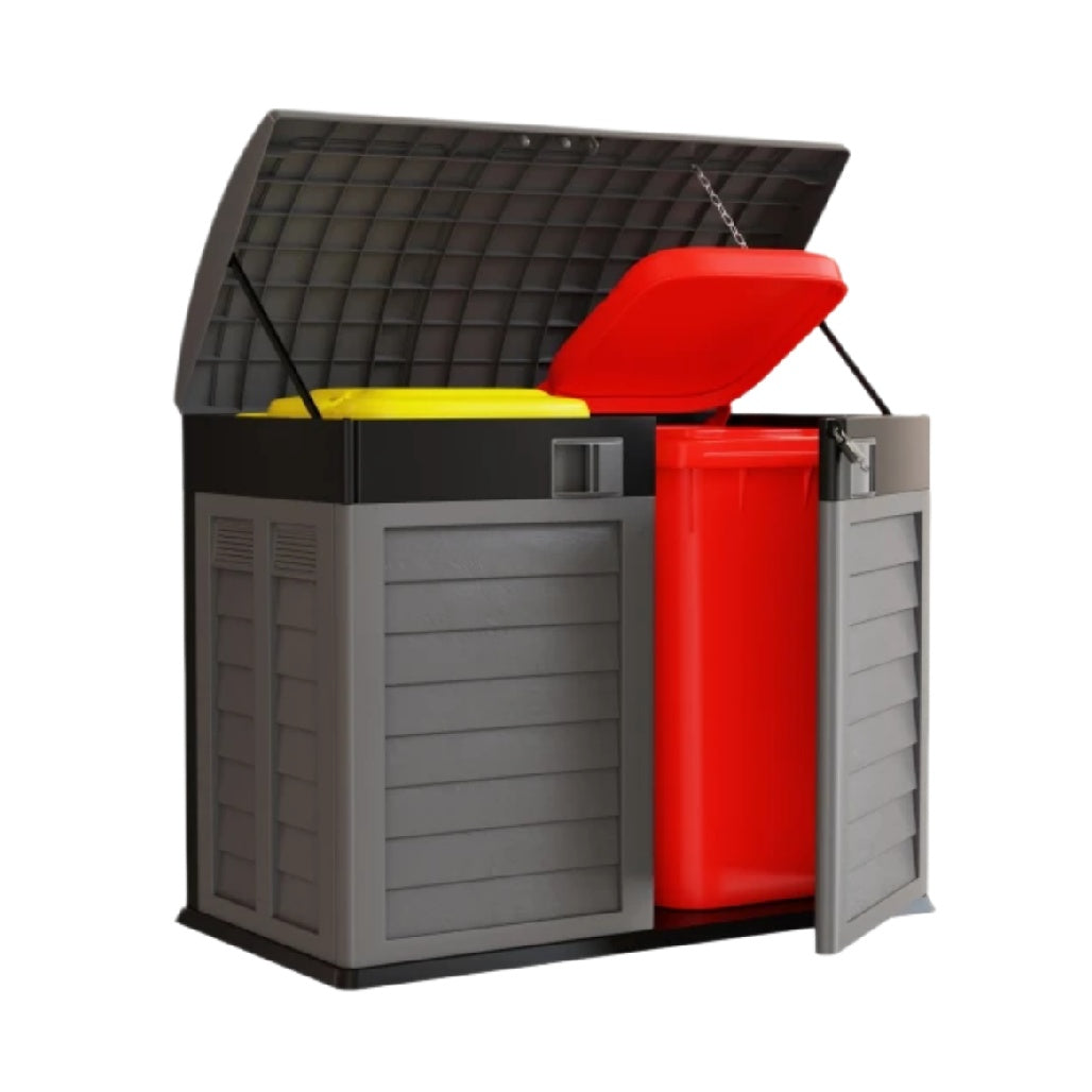 ゴミ収納ボックス 室外使用用 プラスチック製 - 80 x 100 x 85