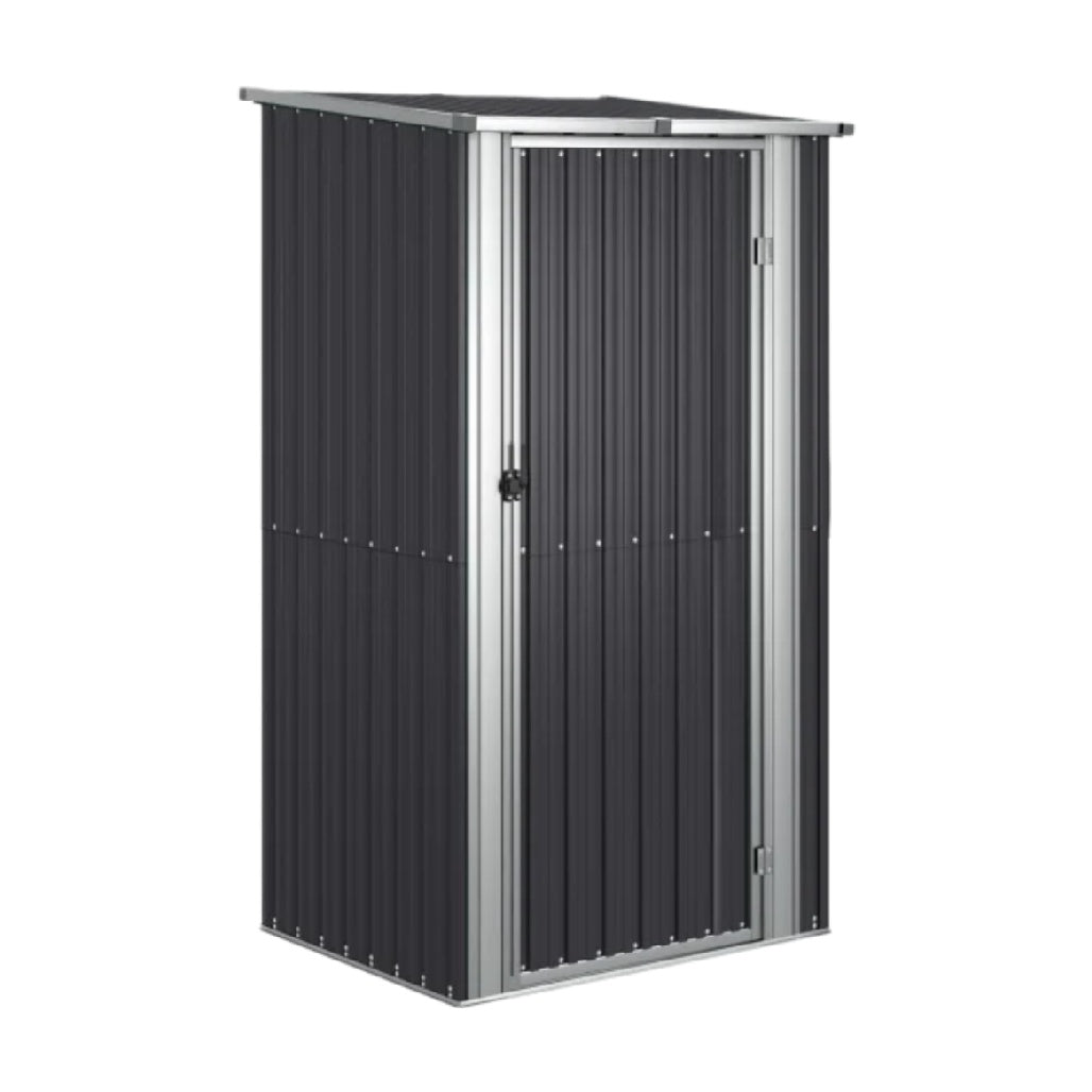 収納用スチールシェッド - ガーデニングや工具の保管に適した - スチール製 - 80 x 120 x 180